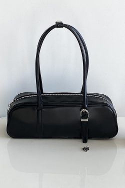 Korean Style Women's Large Capacity Underarm Bag - Simple Commuter Handheld Baguette Bag with High-End Feel