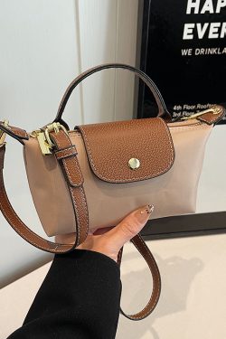 Korean-Style Women's Mini Phone Bag - Trendy High-End Nylon Crossbody Handbag for 2025 Fashion