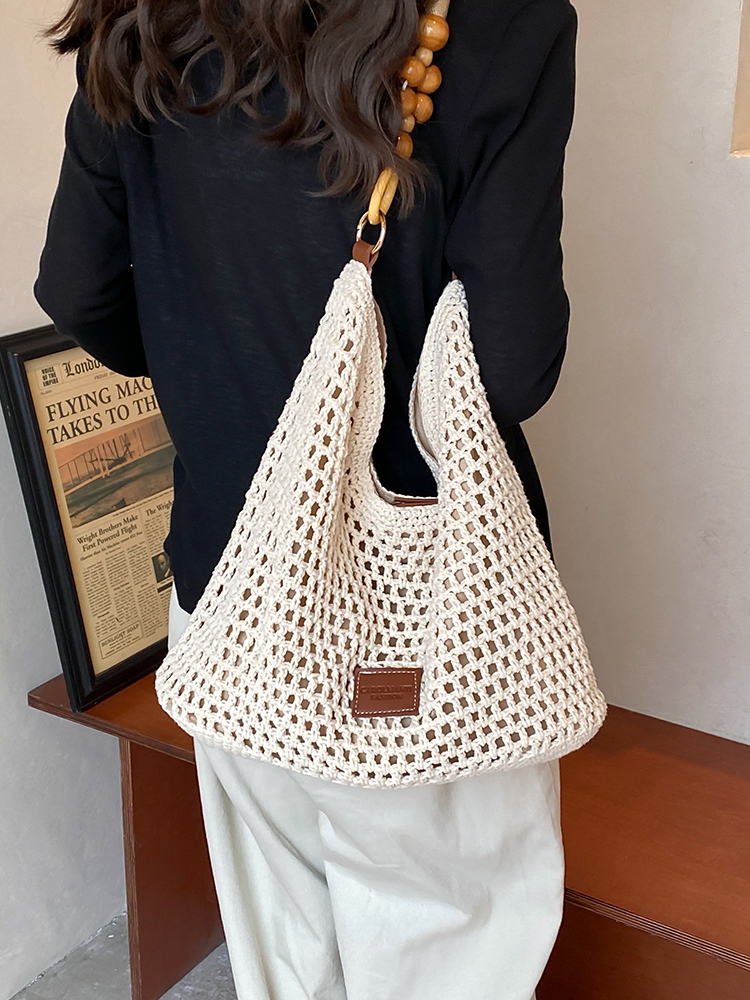Korean-Style Woven Underarm Bag, Casual Straw Shoulder Bag for Summer 2025, Large Capacity Minimalist Seaside Vacation Accessory Korean-Style Woven Underarm Bag, Casual Straw Shoulder Bag for Summer 2025, Large Capacity Minimalist Seaside Vacation Accessory