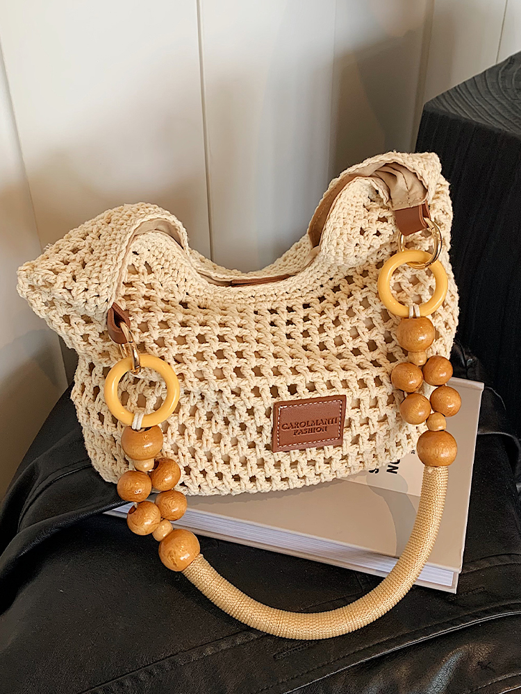 Korean-Style Woven Underarm Bag, Casual Straw Shoulder Bag for Summer 2025, Large Capacity Minimalist Seaside Vacation Accessory Korean-Style Woven Underarm Bag, Casual Straw Shoulder Bag for Summer 2025, Large Capacity Minimalist Seaside Vacation Accessory