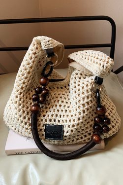 Korean-Style Woven Underarm Bag, Casual Straw Shoulder Bag for Summer 2025, Large Capacity Minimalist Seaside Vacation Accessory