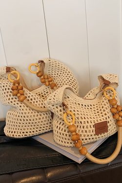 Korean-Style Woven Underarm Bag, Casual Straw Shoulder Bag for Summer 2025, Large Capacity Minimalist Seaside Vacation Accessory