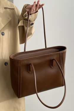 Korean Vintage Women's Shoulder Tote Bag, Large Capacity Commuting Bag for Spring and Summer, 2025 Niche Design