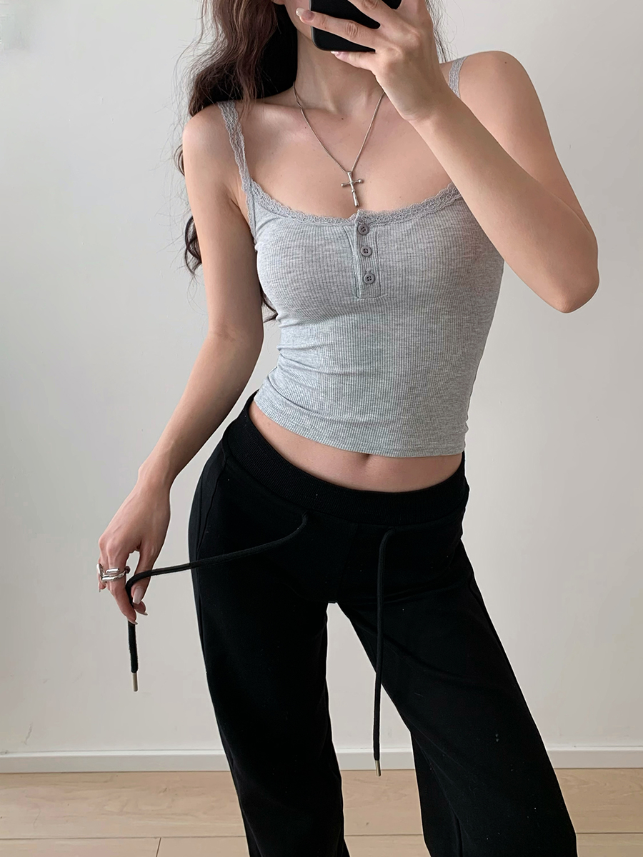 Lace Camisole Top for Women - American Hot Girl Style, Summer Outerwear, Sexy Base Layer, Y2K Fashion Lace Camisole Top for Women - American Hot Girl Style, Summer Outerwear, Sexy Base Layer, Y2K Fashion