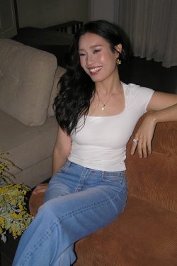 Lace Trim Square Collar Short Sleeve T-Shirt for Women - Slim Fit, Flattering, Sexy Cropped Top in Pure Desire Style