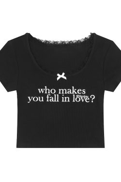 Lace Trim U-Neck Short Sleeve T-Shirt for Women, Slim Fit Casual Top, 2025 Spring/Summer Fashion, Trendy Y2K Style for Hot Girls