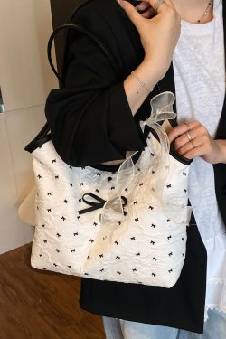 Large Butterfly Knot Handbag for Women - 2025 Trendy Casual Versatile Shoulder Tote Bag with High Capacity