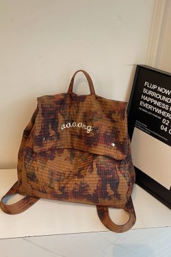 Large-Capacity Camouflage Nylon Backpack with Forest Design, Gradient Drawstring Bag, Trendy High-End Shoulder Bag 2025