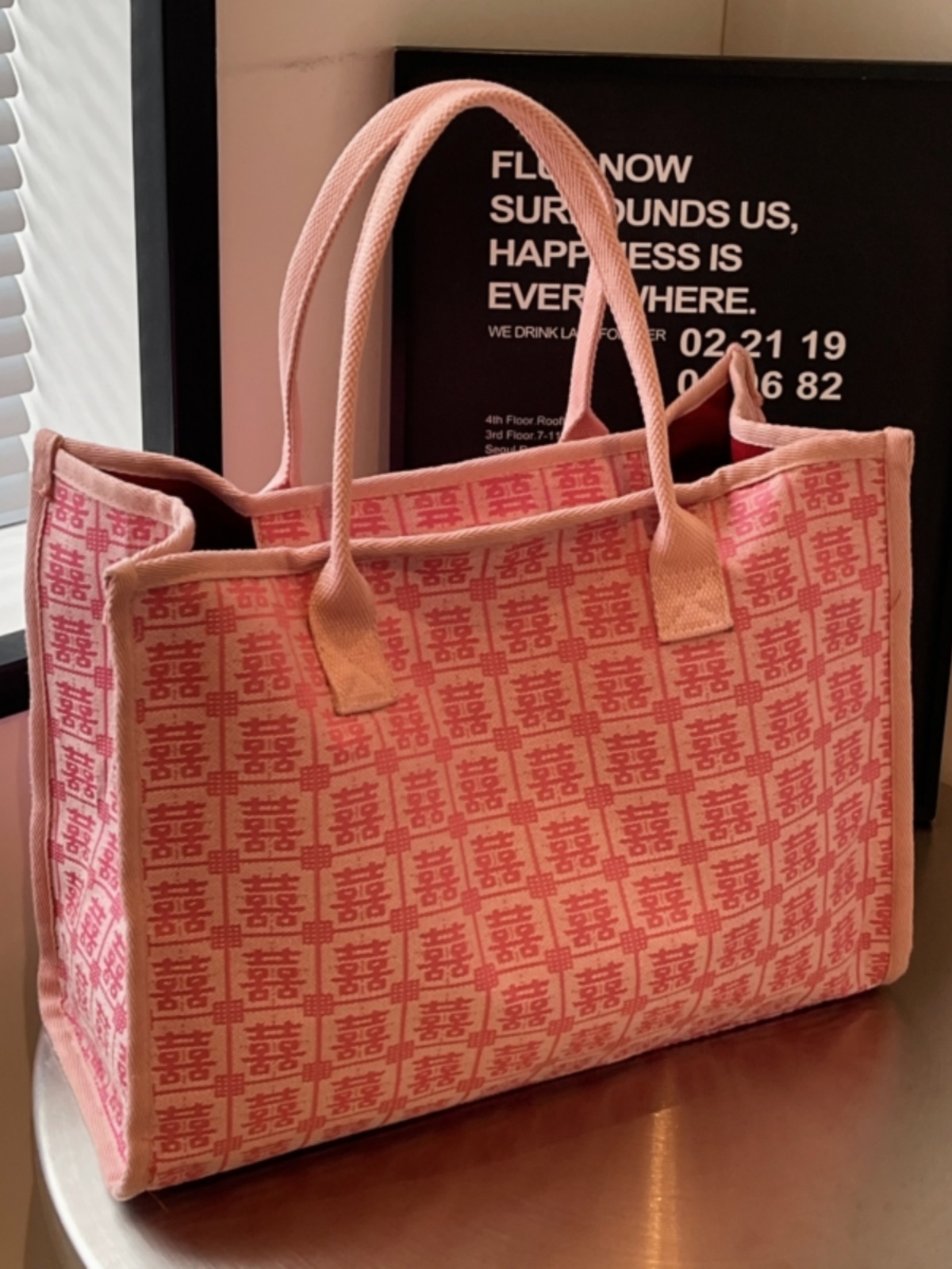 Large Capacity Canvas Bride Tote Bag for Weddings - Joy Character Design, Red Shoulder Bag, 2025 New Style Large Capacity Canvas Bride Tote Bag for Weddings - Joy Character Design, Red Shoulder Bag, 2025 New Style