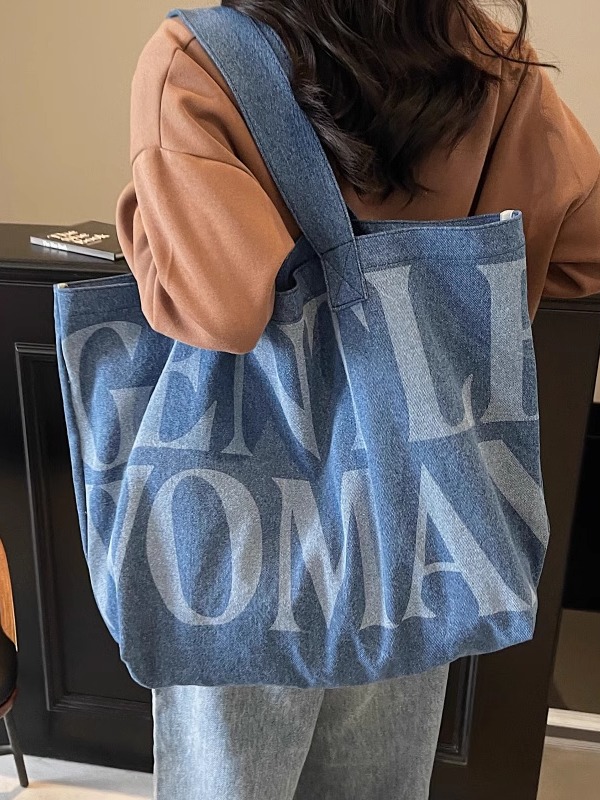 Large Capacity Canvas Cowboy Tote Bag for Women - Stylish Commuter Shoulder Bag for Short Trips and Shopping Large Capacity Canvas Cowboy Tote Bag for Women - Stylish Commuter Shoulder Bag for Short Trips and Shopping