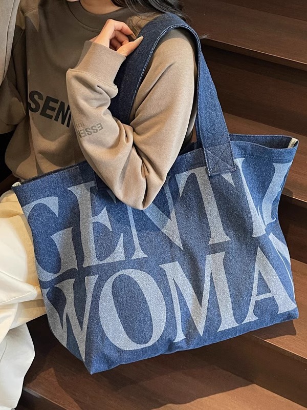 Large Capacity Canvas Cowboy Tote Bag for Women - Stylish Commuter Shoulder Bag for Short Trips and Shopping Large Capacity Canvas Cowboy Tote Bag for Women - Stylish Commuter Shoulder Bag for Short Trips and Shopping