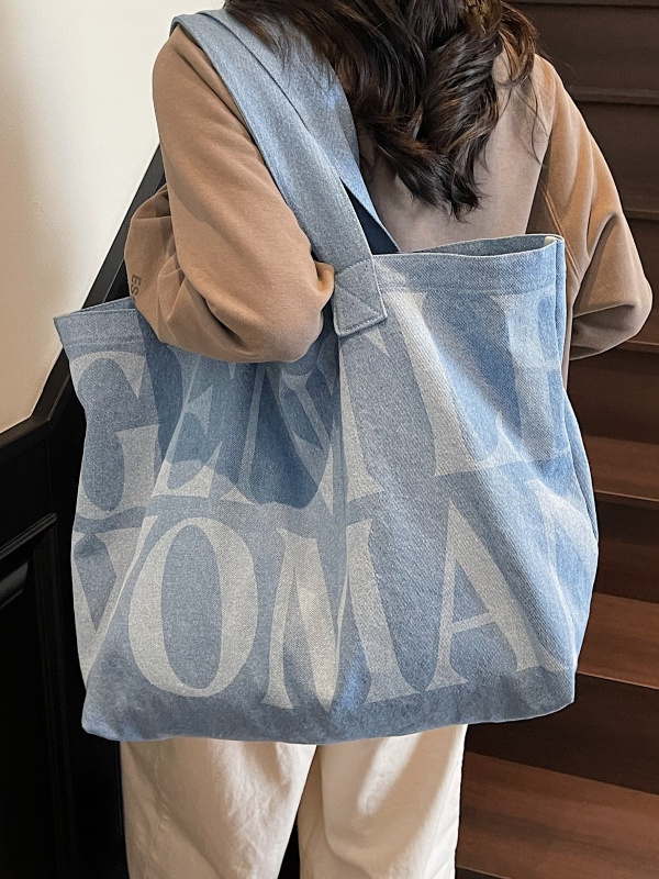 Large Capacity Canvas Cowboy Tote Bag for Women - Stylish Commuter Shoulder Bag for Short Trips and Shopping Large Capacity Canvas Cowboy Tote Bag for Women - Stylish Commuter Shoulder Bag for Short Trips and Shopping