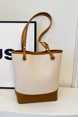 Large Capacity Canvas Shoulder Bag for Women, 2025 Trendy Versatile Commuter Bucket Tote, Niche Fashion Underarm Bag