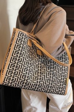 Large Capacity Canvas Tote Bag for Women - 2025 Fashionable Portable Shoulder Bag for Shopping and Travel