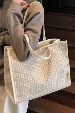 Large Capacity Canvas Tote Bag for Women - 2025 Fashionable Portable Shoulder Bag for Shopping and Travel