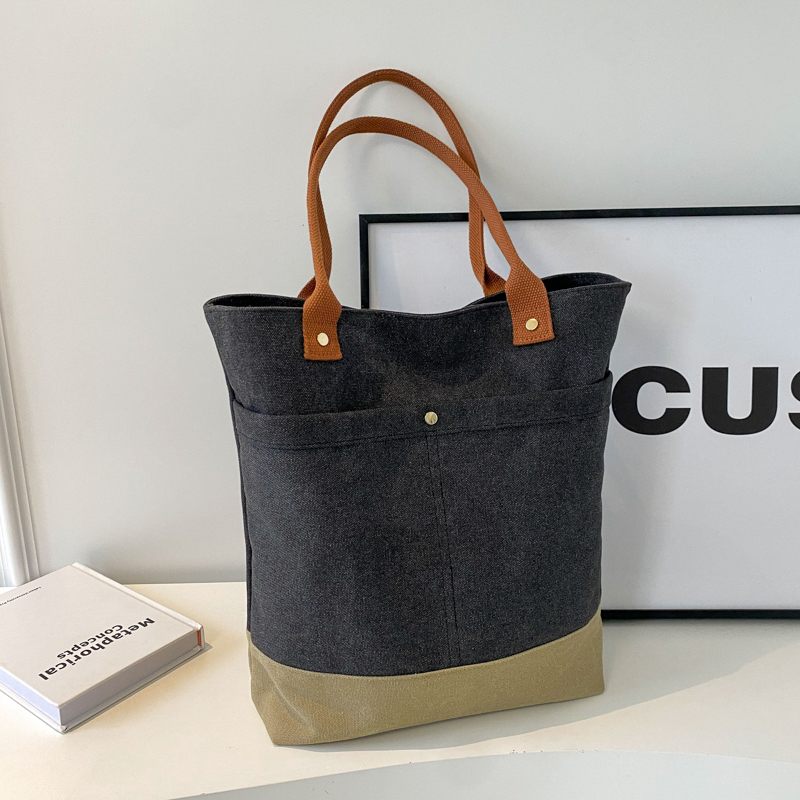 Large Capacity Canvas Tote Bag for Women - Fashionable Korean Style Shoulder Bag for Spring & Summer, Perfect for College Commuting Large Capacity Canvas Tote Bag for Women - Fashionable Korean Style Shoulder Bag for Spring & Summer, Perfect for College Commuting