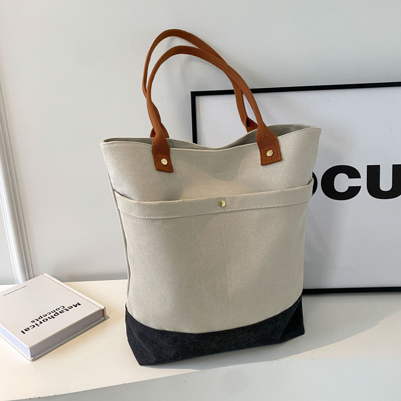 Large Capacity Canvas Tote Bag for Women - Fashionable Korean Style Shoulder Bag for Spring & Summer, Perfect for College Commuting Large Capacity Canvas Tote Bag for Women - Fashionable Korean Style Shoulder Bag for Spring & Summer, Perfect for College Commuting