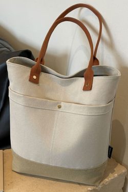 Large Capacity Canvas Tote Bag for Women - Fashionable Korean Style Shoulder Bag for Spring & Summer, Perfect for College Commuting