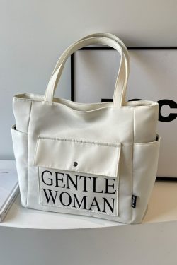 Large Capacity Canvas Tote Bag for Women - Japanese Style Casual Shoulder Bag for College Students and Everyday Commuting