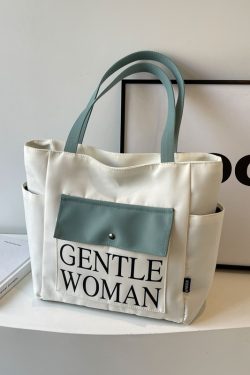 Large Capacity Canvas Tote Bag for Women - Japanese Style Casual Shoulder Bag for College Students and Everyday Commuting