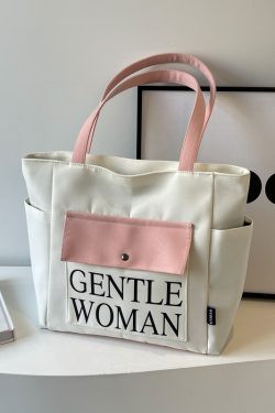 Large Capacity Canvas Tote Bag for Women - Japanese Style Casual Shoulder Bag for College Students and Everyday Commuting
