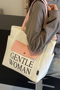 Large Capacity Canvas Tote Bag for Women - Japanese Style Casual Shoulder Bag for College Students and Everyday Commuting