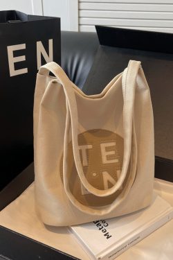 Large Capacity Canvas Tote Bag for Women - Versatile Single Shoulder Underarm Bag with Unique Design for Commuting 2025