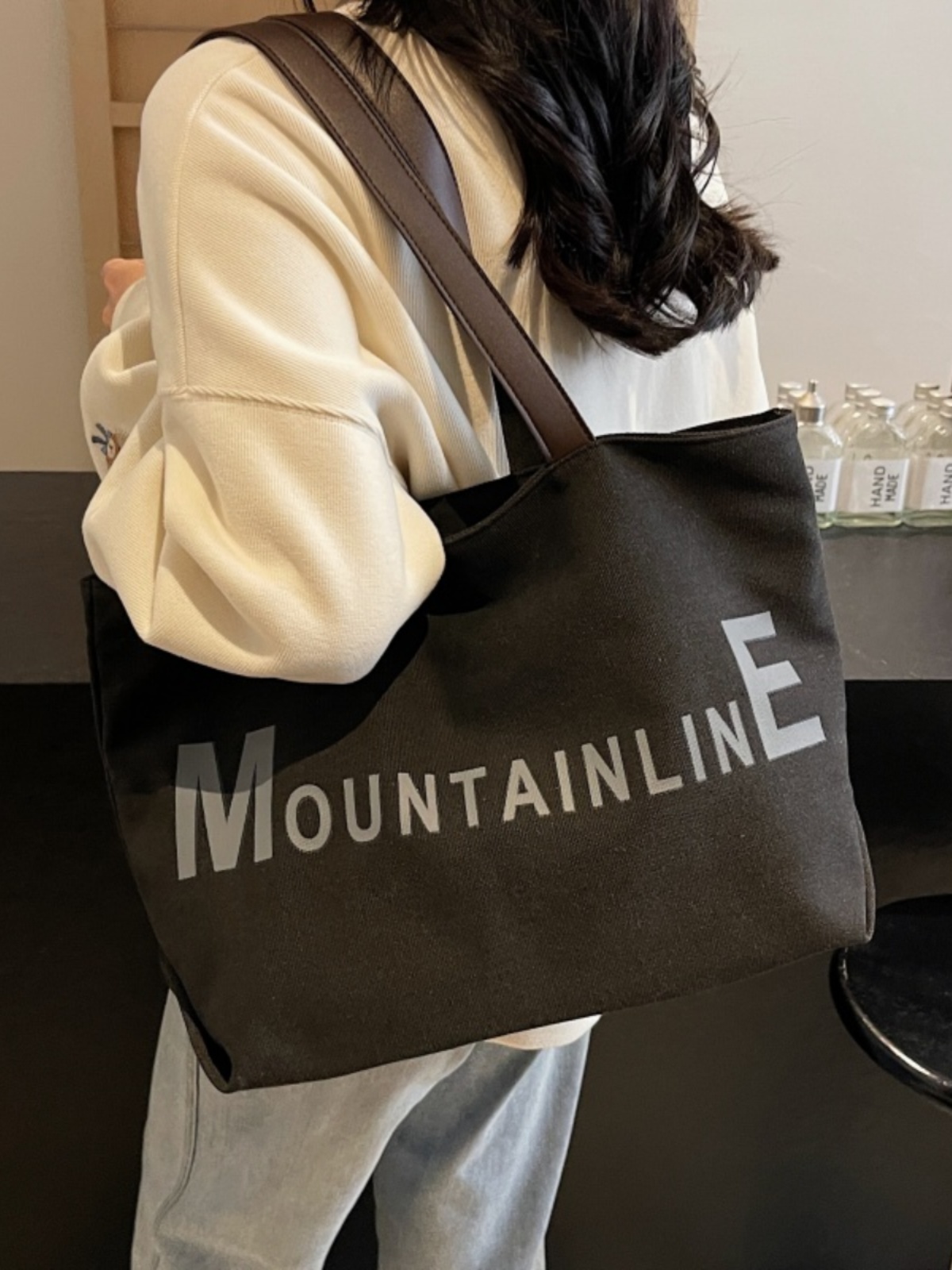 Large Capacity Canvas Tote Bag for Women, Spring/Summer 2025 Commuter Handbag, College Student Shoulder Bag, Everyday Use Large Capacity Canvas Tote Bag for Women, Spring/Summer 2025 Commuter Handbag, College Student Shoulder Bag, Everyday Use