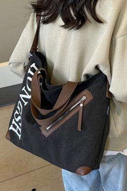 Large Capacity Commuter Tote Bag for Women, 2025 Canvas Shoulder Crossbody Handbag, Stylish College Student Essentials