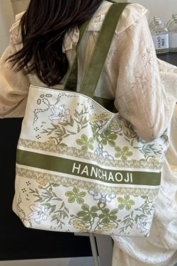 Large Capacity Jacquard Canvas Tote Bag for Women - Versatile Summer Shoulder Handbag for Commuting & Everyday Style 2025