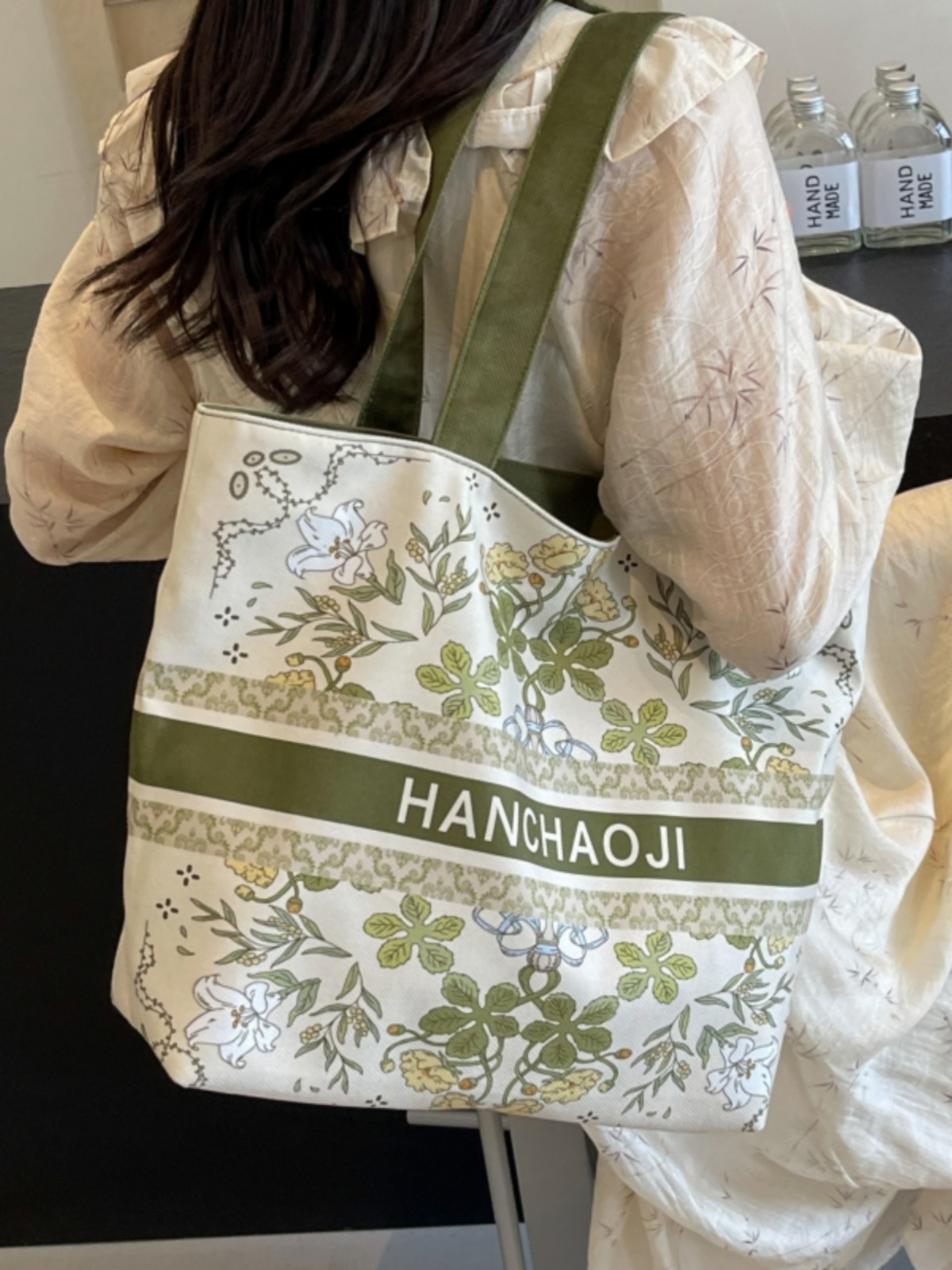 Large Capacity Jacquard Canvas Tote Bag for Women - Versatile Summer Shoulder Handbag for Commuting & Everyday Style 2025 Large Capacity Jacquard Canvas Tote Bag for Women - Versatile Summer Shoulder Handbag for Commuting & Everyday Style 2025