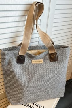 Large Capacity Minimalist Canvas Tote Bag for Women - Versatile Casual Commuter Shoulder Bag 2025