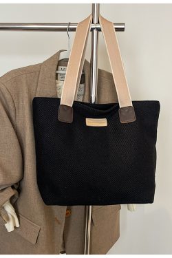Large Capacity Minimalist Canvas Tote Bag for Women - Versatile Casual Commuter Shoulder Bag 2025