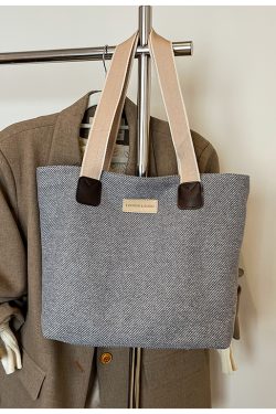 Large Capacity Minimalist Canvas Tote Bag for Women - Versatile Casual Commuter Shoulder Bag 2025