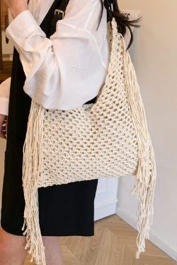 Large Capacity Minimalist Hollow Straw Tote Bag for Women - 2025 Spring Beach Vacation Essential