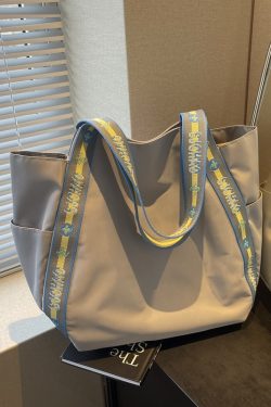 Large Capacity Nylon Tote Bag for Women - 2025 New Style Shoulder Bag for Shopping and Commuting