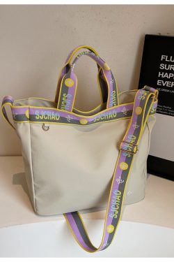 Large Capacity Nylon Tote Bag for Women, 2025 Commuter Handbag, Stylish College Student Crossbody Bag