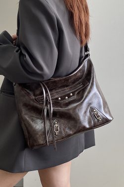 Large Capacity Retro Women's Shoulder Crossbody Tote Bag - Spring Summer 2025 Niche Design, Stylish & Functional