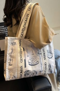 Large Capacity Single-Shoulder Canvas Tote Bag for Women – Versatile Summer Shopping Bag for Students and Commuting