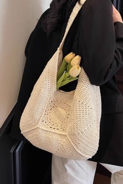 Large Capacity Straw Tote Bag for Women - Summer 2025 Commuter Shoulder Bag, Woven Beach Vacation Style