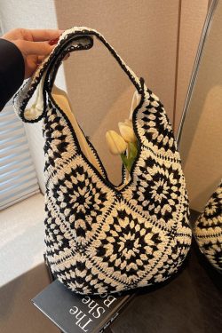 Large Capacity Straw Tote Bag for Women - Summer 2025 Commuter Shoulder Bag, Woven Beach Vacation Style