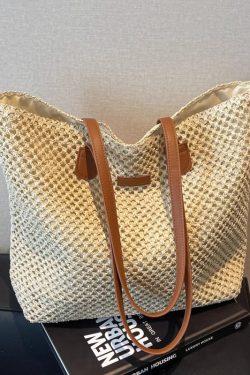 Large Capacity Straw Woven Bag for Women - Versatile Summer 2025 Tote for Beach, Vacation, and Commuting