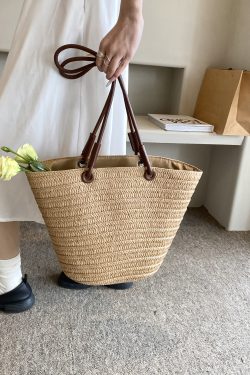 Large Capacity Straw Woven Beach Bag for Women - Bohemian Style Summer Vacation Tote - 2025 Coastal Commuting Essential