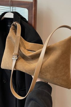 Large Capacity Suede Tote Bag for Women - Stylish Crossbody Commuter Bag for Spring & Summer 2025 Fashion