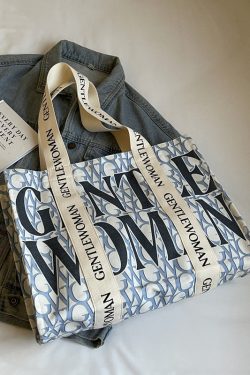 Large Capacity Women's Canvas Tote Bag - Stylish Letter Print Shoulder Bag for Shopping, Commuting, and Outings 2025