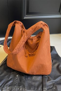 Large Capacity Women's Drawstring Cloth Shoulder Bag - 2025 Summer Fashion Tote for Commuting and Everyday Use