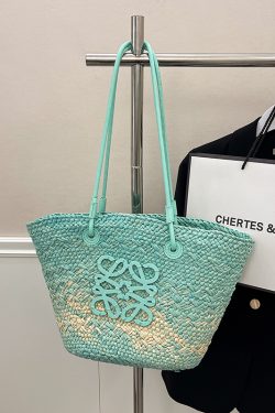 Large Capacity Woven Straw Bag - Casual Versatile Shoulder Bag for Beachside Vacations - 2025 Fashion Trend