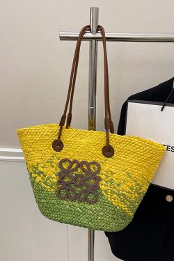 Large Capacity Woven Straw Bag - Casual Versatile Shoulder Bag for Beachside Vacations - 2025 Fashion Trend