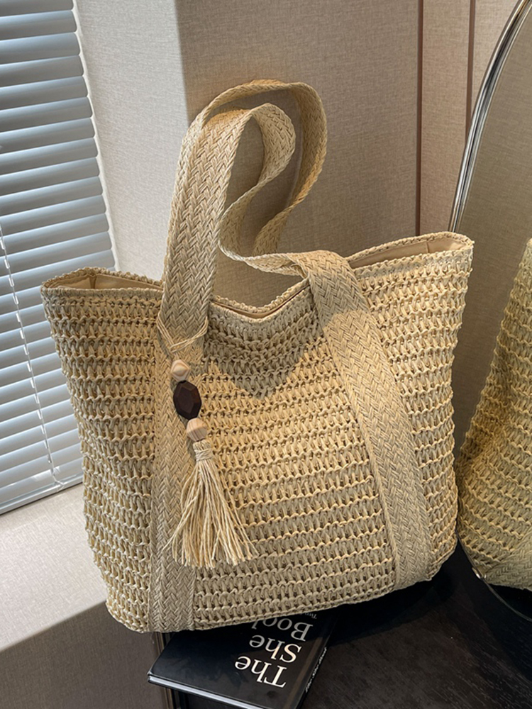 Large Capacity Woven Straw Beach Bag for Women - Autumn 2025 Shoulder Tote Handbag, Perfect for Vacations and Everyday Use Large Capacity Woven Straw Beach Bag for Women - Autumn 2025 Shoulder Tote Handbag, Perfect for Vacations and Everyday Use