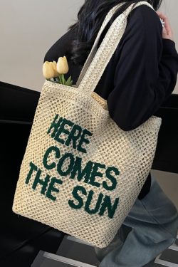Large Capacity Woven Straw Tote Bag for Women - Stylish Single-Shoulder Design for Summer Beach Vacation and Commuting